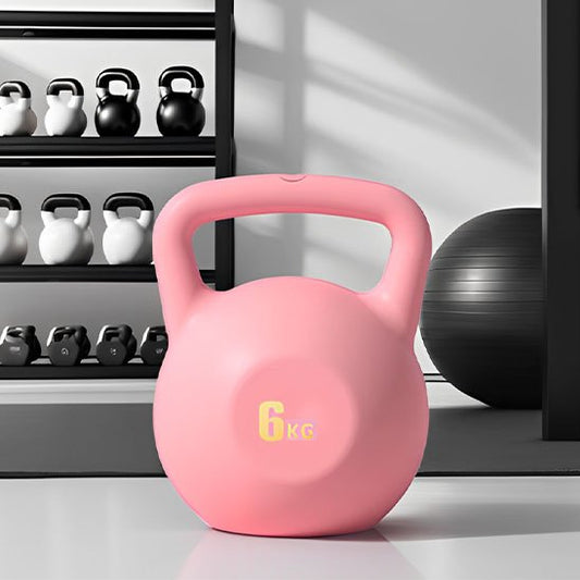 Un Haltere Kettlebell rose de 6kg sur le sol